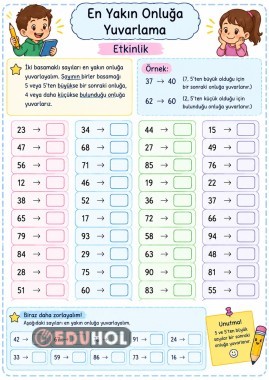 En Yakın Onluğa Yuvarlama Etkinliği