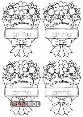 İlk Kelimem “anne” Çiçek Buketi