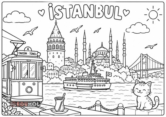 İstanbul boyama sayfası
