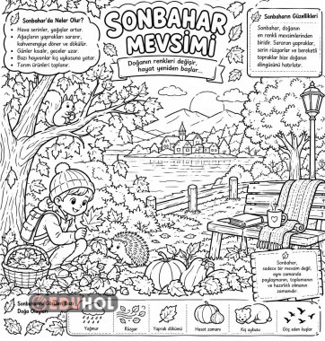 sonbahar mevsimi boyama