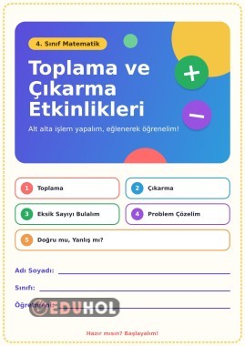 Toplama ve Çıkarma Etkinlikleri