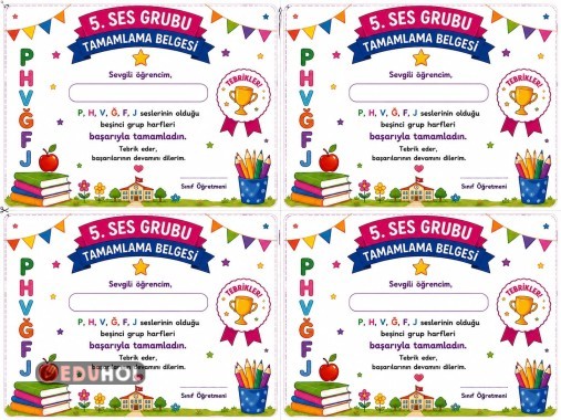 5.ses grubu tamamlama belgesi