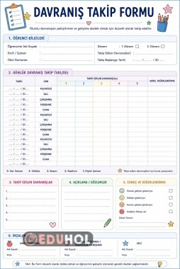 DAVRANIŞ TAKİP FORMU