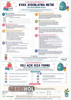 KVKK AYDINLATMA METNİ VE VELİ RIZA FORMU