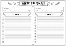 Dikte çalışma yaprağı