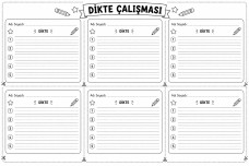 Kelime dikte çalışması