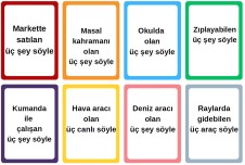 ÜÇ ŞEY SÖYLE -OYUN KARTLARI