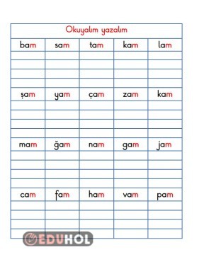 BASARA CAM PAM HECE OKUMA YAZMA ÇALIŞMASI