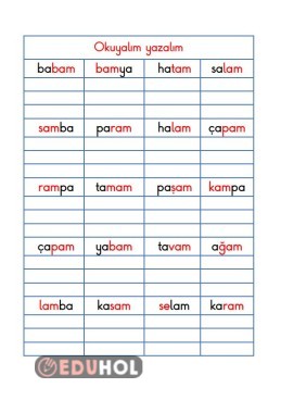 BASARA CAM PAM KELİME YAZMA ÇALIŞMALARI