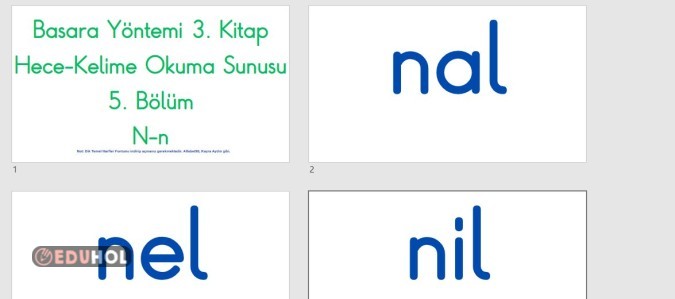 BASARA HECE YÖNTEMİ N SESİ HECE KELİME SUNUSU