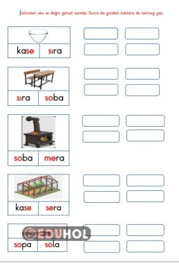 BASARA SASESİ RESİM KELİME EŞLEME YAZMA OKUMA