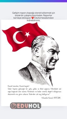 Gelişim Raporu - Karne Kapağı Atatürk
