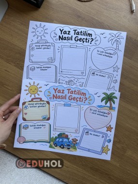 Yaz Tatilim Nasıl Geçti? Anlatma Etkinliği