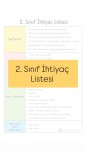 2. Sınıf İhtiyaç Listesi