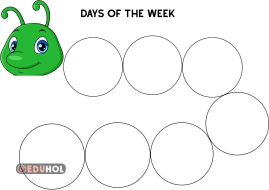 Days of the week-caterpillar craft