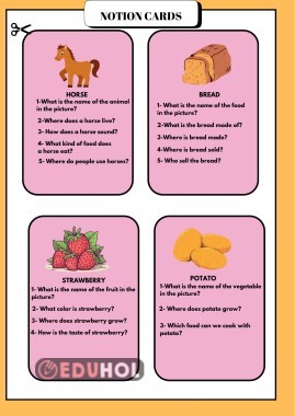 Picture based question carda