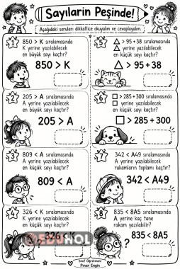 Doğal sayıları karşılaştırma ve sıralama