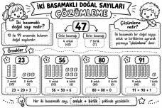 İki Basamaklı Sayıları Çözümleme Deftere Yapıştırma