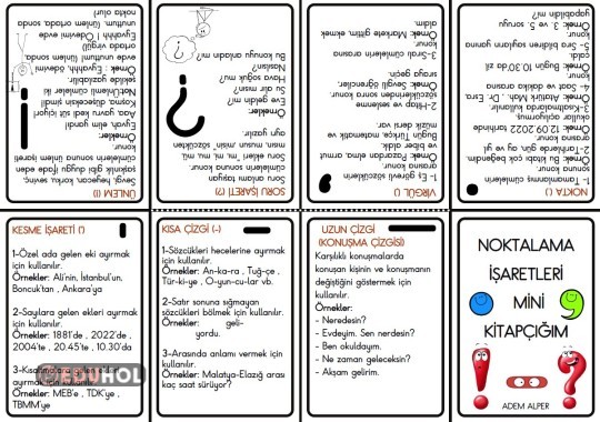 NOKTALAMA İŞARETLERİ KİTAPÇIĞI