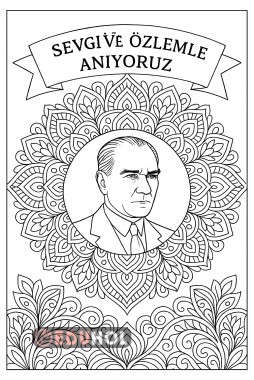 10 Kasım boyama sayfası