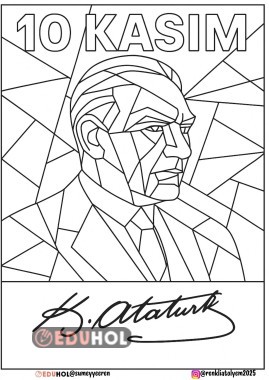 10 kasım boyama sayfası