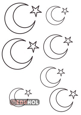 El baskısı için ay yıldız