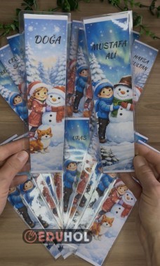 Kış temalı kitap ayracı