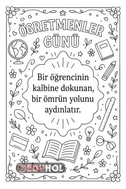 Öğretmenler günü boyama 2