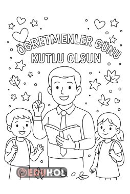 Öğretmenler günü boyama 3
