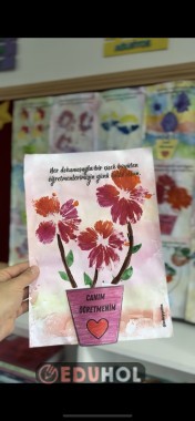 Öğretmenler günü çiçek etkinliği