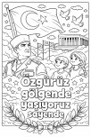 Bayrak sevgisi boyama sayfası  2