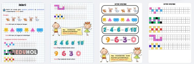 Örüntü Konusu Defter Notu (Yapıştırılacak Görseller De Dahil)