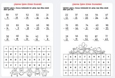 Onluk Bozmadan ve Onluk Bozarak Çıkarma İşlemleri Çalışma Kağıdı