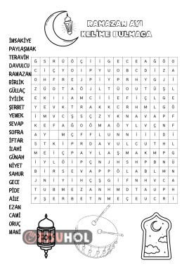 Ramazan ayı ile ilgili kelime bulmaca