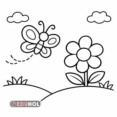 kelebek boyama sayfası