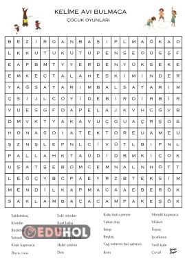 Kelime avı çocuk oyunları