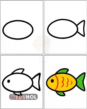 Kolay çizimler balık