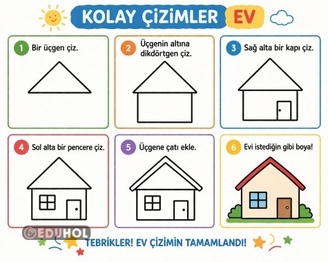 kolay çizimler ev