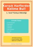 KARIŞIK HARFLERDEN KELİME BULMACASI
