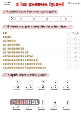 2 İLE ÇARPMA İŞLEMİ ŞEKİLLİ