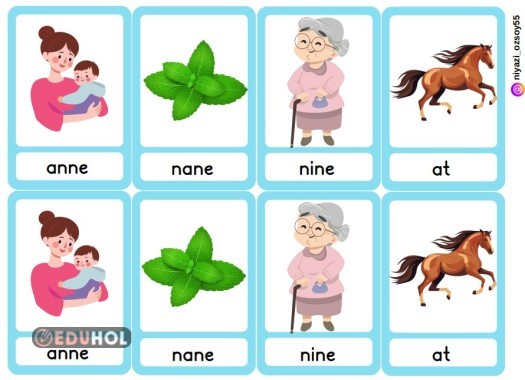 ANETİL HAFIZAOYUNU KARTLARI