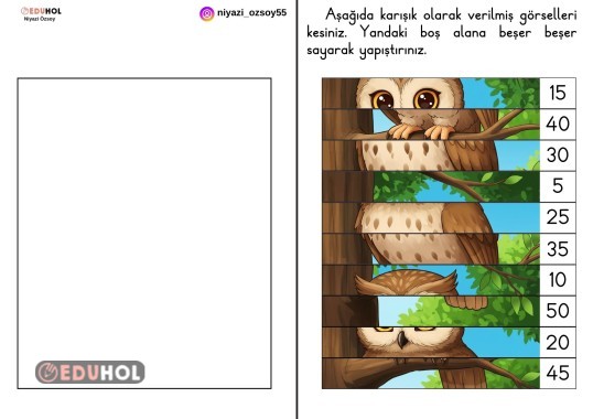 BEŞER RİTMİK SAYMA KES YAPIŞTIR