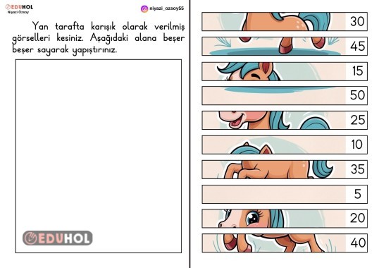 BEŞER RİTMİK SAYMA KES YAPIŞTIR