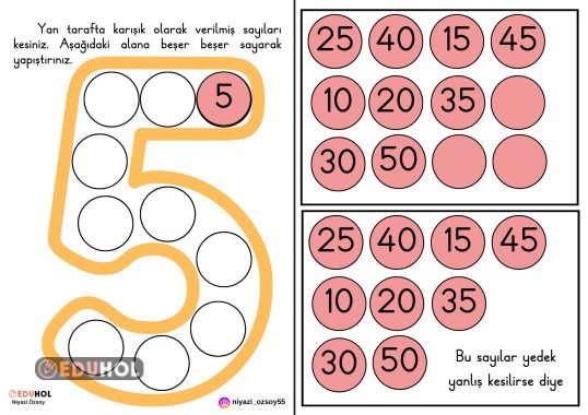 BEŞER RİTMİK SAYMA KES YAPŞTIR