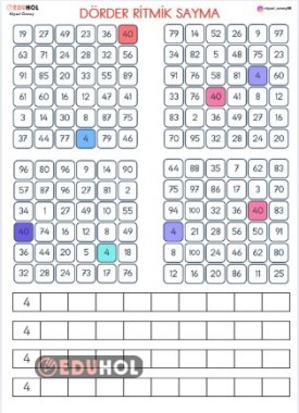 DÖRDER RİTMİK SAYMA LABİRENTLERİ VE YAZMA