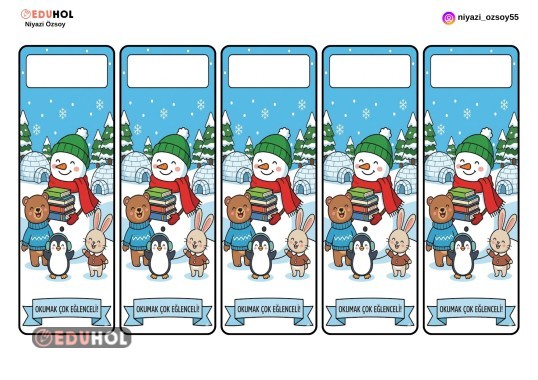 KIŞ TEMALI KİTAP AYRACI - 1