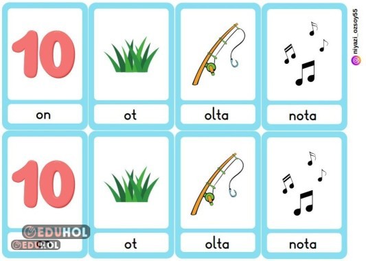 O,K,U HARFLERİ RESİMLİ HAFIZA KARTLARI