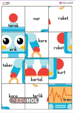 R SESİ ROBOT YAPBOZ