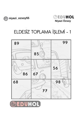 RENKSİZ ELDESİZ TOPLAMA YAPBOZ