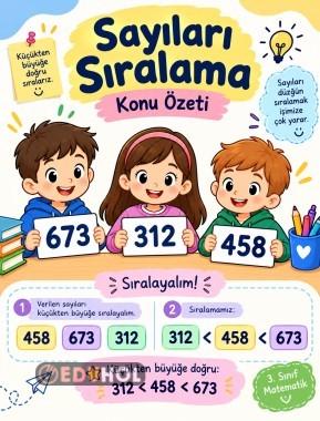 SIRALAMA KES YAPIŞTIR DEFTER NOTU